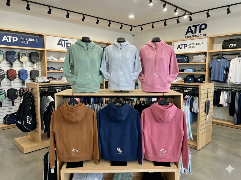 Lady's 1/2 Zip  Relaxed Hoodie with Pockets