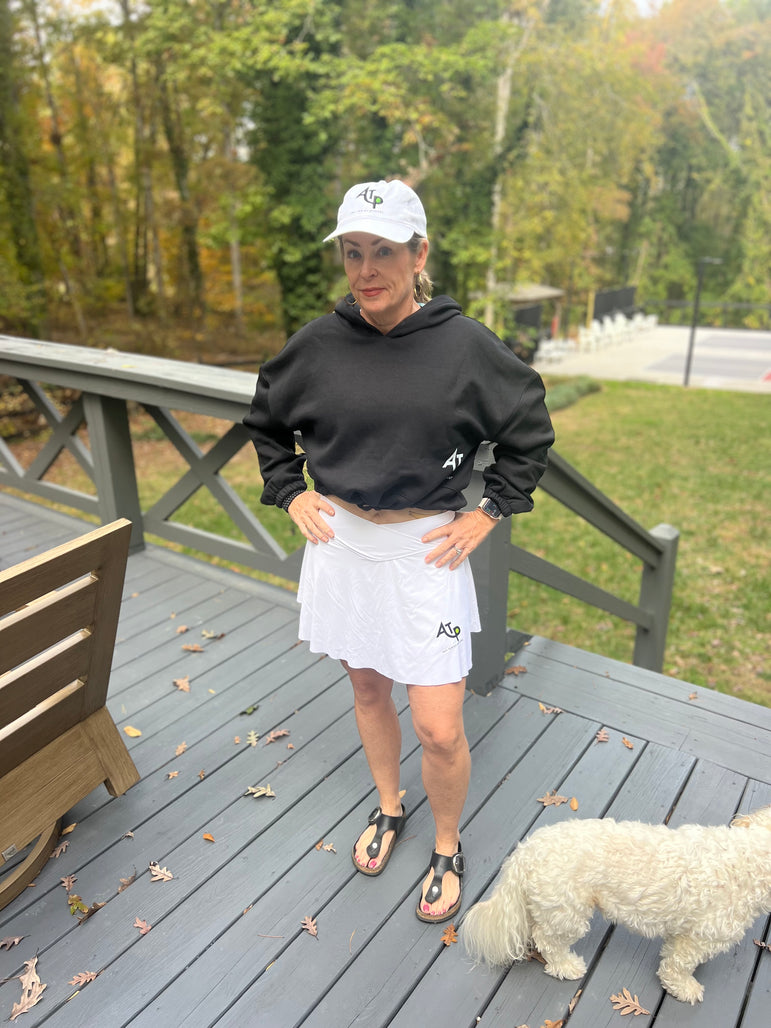 Lady's Performance Crossover High Waisted Mid length flowy Skorts with Pockets