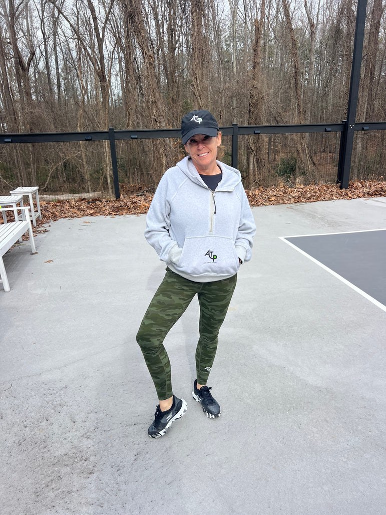 Lady's 1/2 Zip  Relaxed Hoodie with Pockets