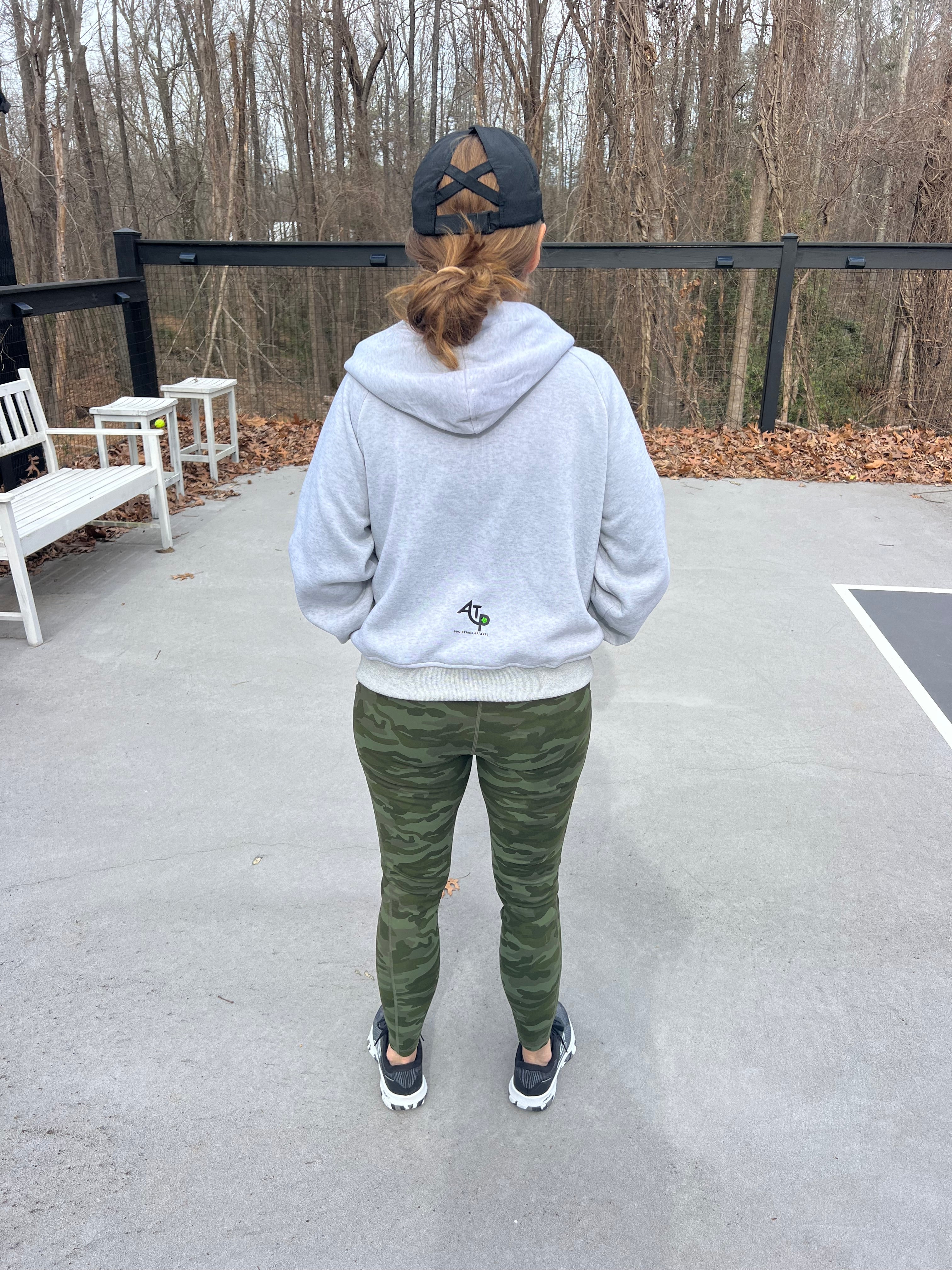 Lady's 1/2 Zip  Relaxed Hoodie with Pockets