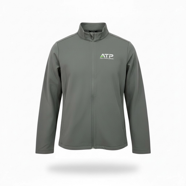 Mens Mod Logo Full Zip Dark Gray Warm-up Jacket