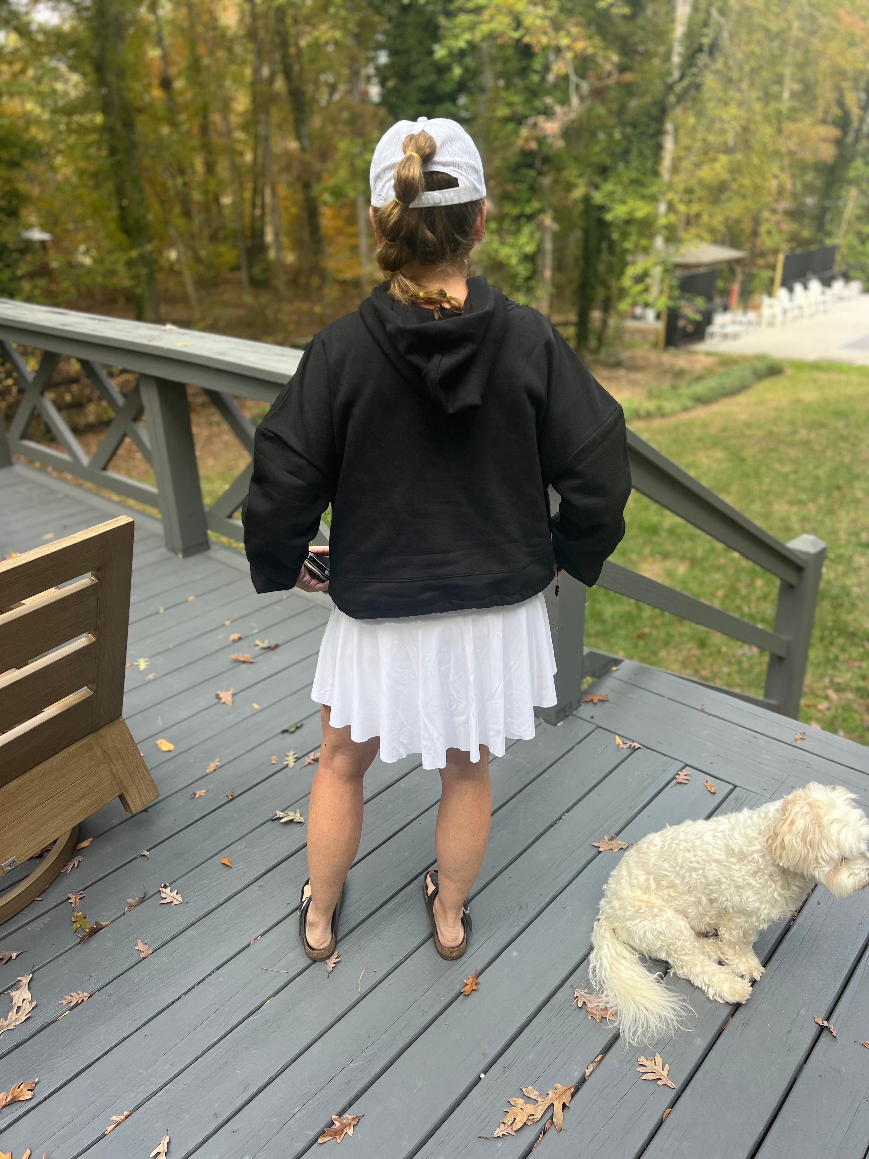 Lady's Performance Crossover High Waisted Mid length flowy Skorts with Pockets