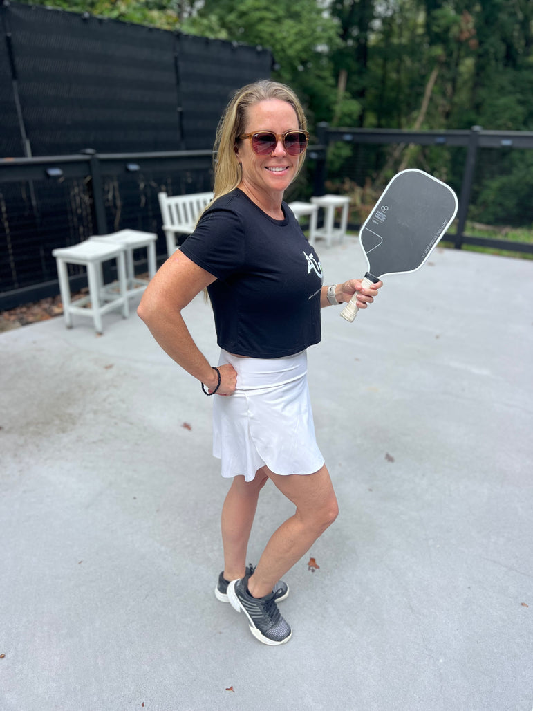 Lady’s Performance Blend Crop Tee