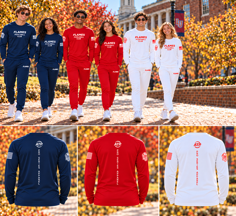 Liberty Flames Pickleball Long Sleeve Performance T’s