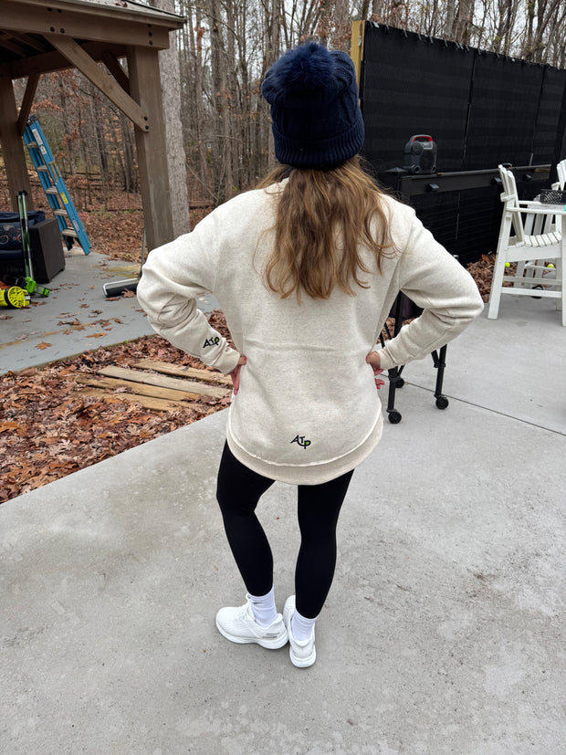 Lady's Relaxed After Play Crew Neck Oversized Sweatshirt