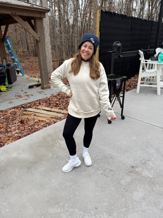 Lady's Relaxed After Play Crew Neck Oversized Sweatshirt